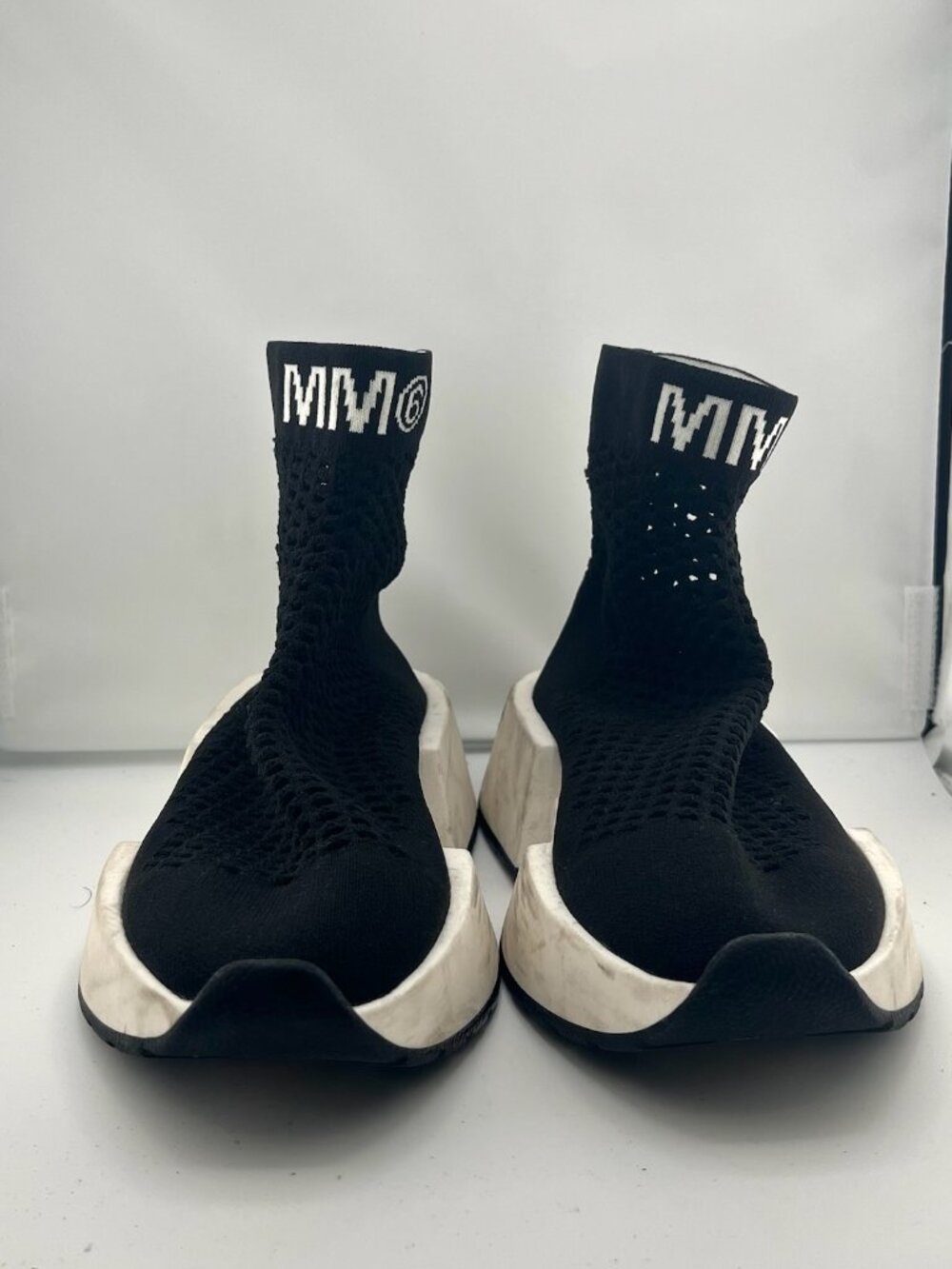 #S48 MM6 Maison Margiela Black Sock Sneakers